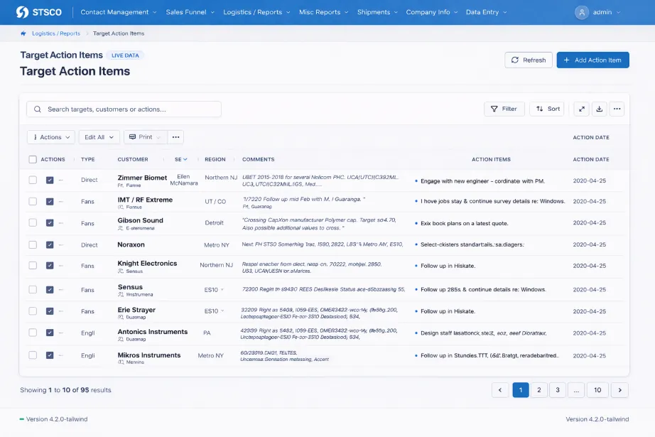 Sales Activity and Opportunity Tracking CRM - CRM built with Laravel, MySQL, jQuery, Tailwind CSS, DataTables, PDF Generation